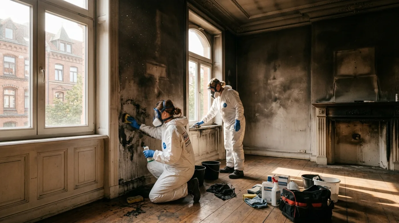 Brandschadensanierung in Hamburg: Ablauf, Rußentfernung und Entsorgung